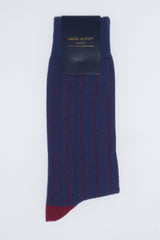 Pin Stripe Navy Men's Luxury Socks