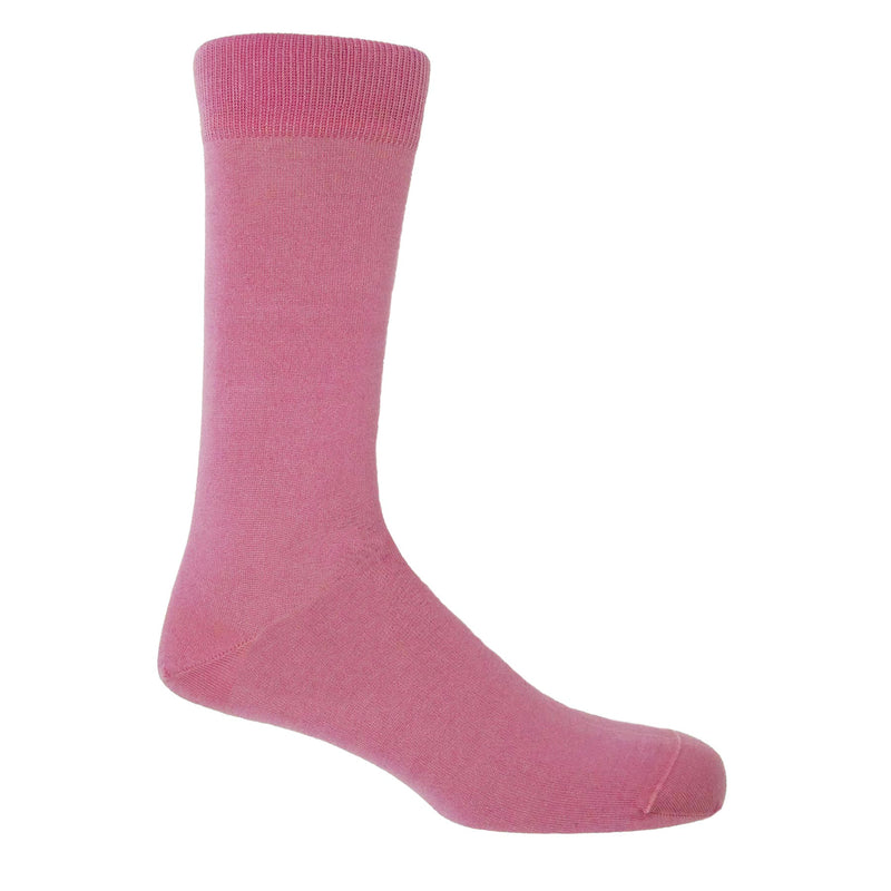 Classic Plain Men's Socks - Pink