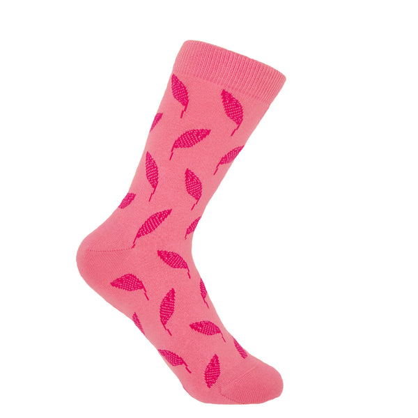 Pink Leaf Women's Luxury Socks