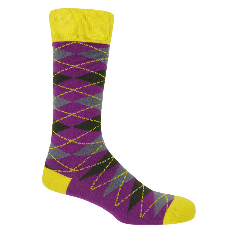 Argyle Sunshine luxury men's socks