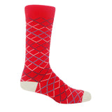 Peper Harow red hastings men's luxury supima cotton socks