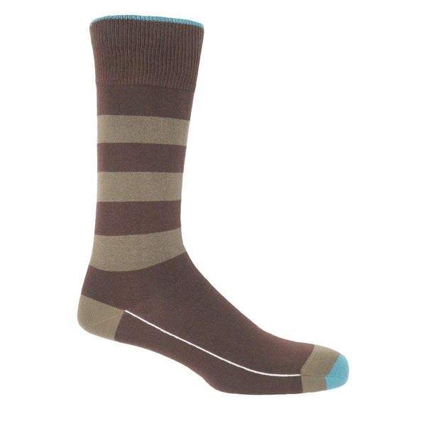 Ribbon Men's Socks - Chocolate