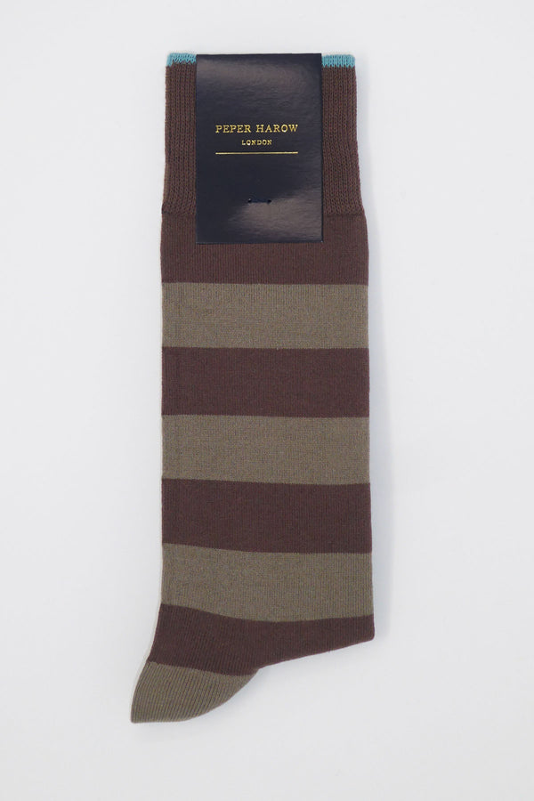 Ribbon Men's Socks - Chocolate