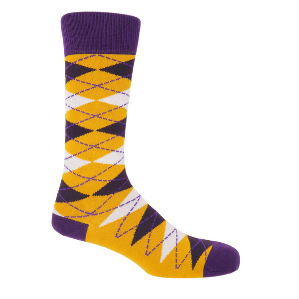 Argyle Mustard Luxury Men's Socks