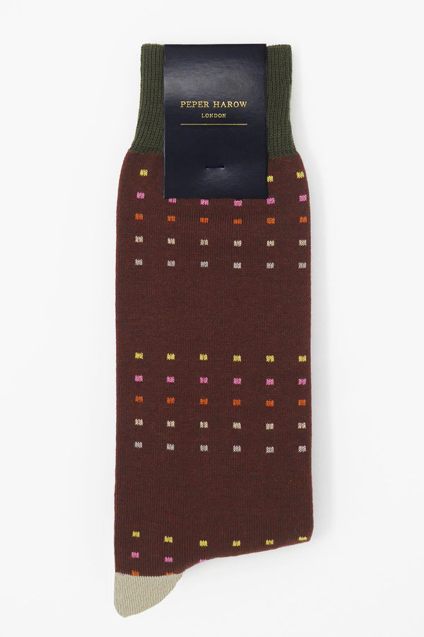Square Polka Autumn Luxury Men's Socks