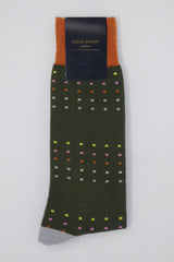 Spring Square Polka Men's Luxury Socks
