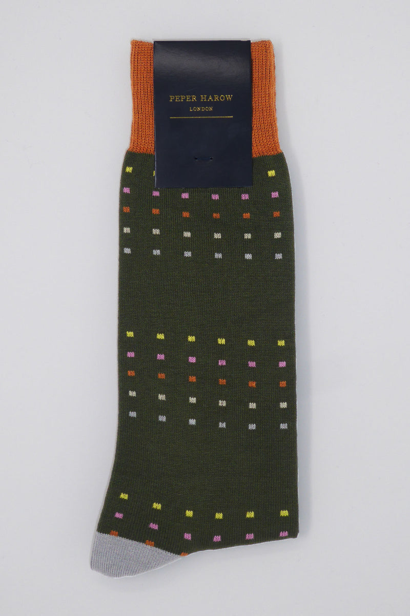 Spring Square Polka Men's Luxury Socks
