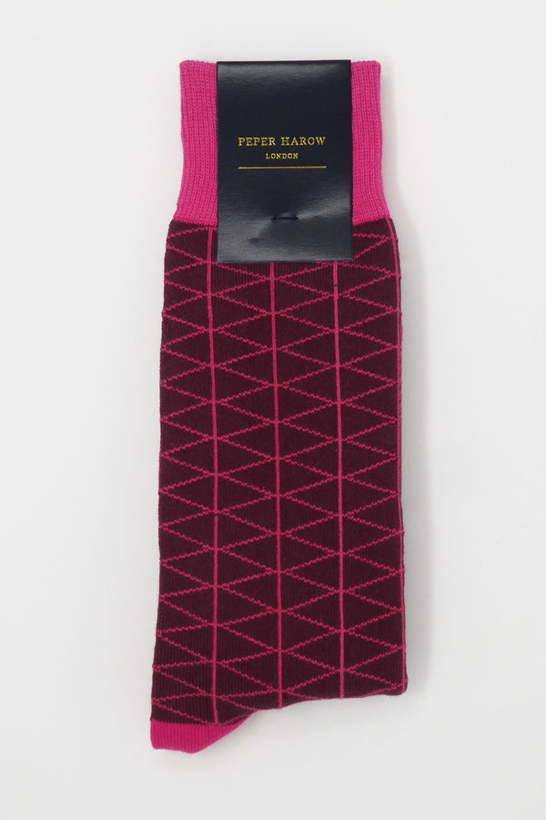 Tritile Burgundy Luxury Men's Socks