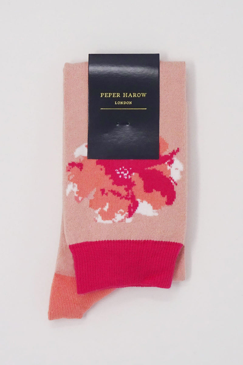 Wild Flower Blush Knee-Length Women's Socks