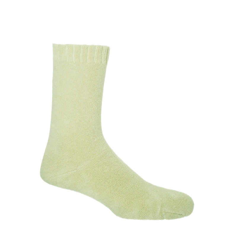 Ribbed Cuff Men's Bed Socks - Cream