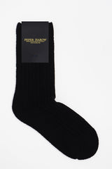 Ribbed Men's Bed Socks - Black