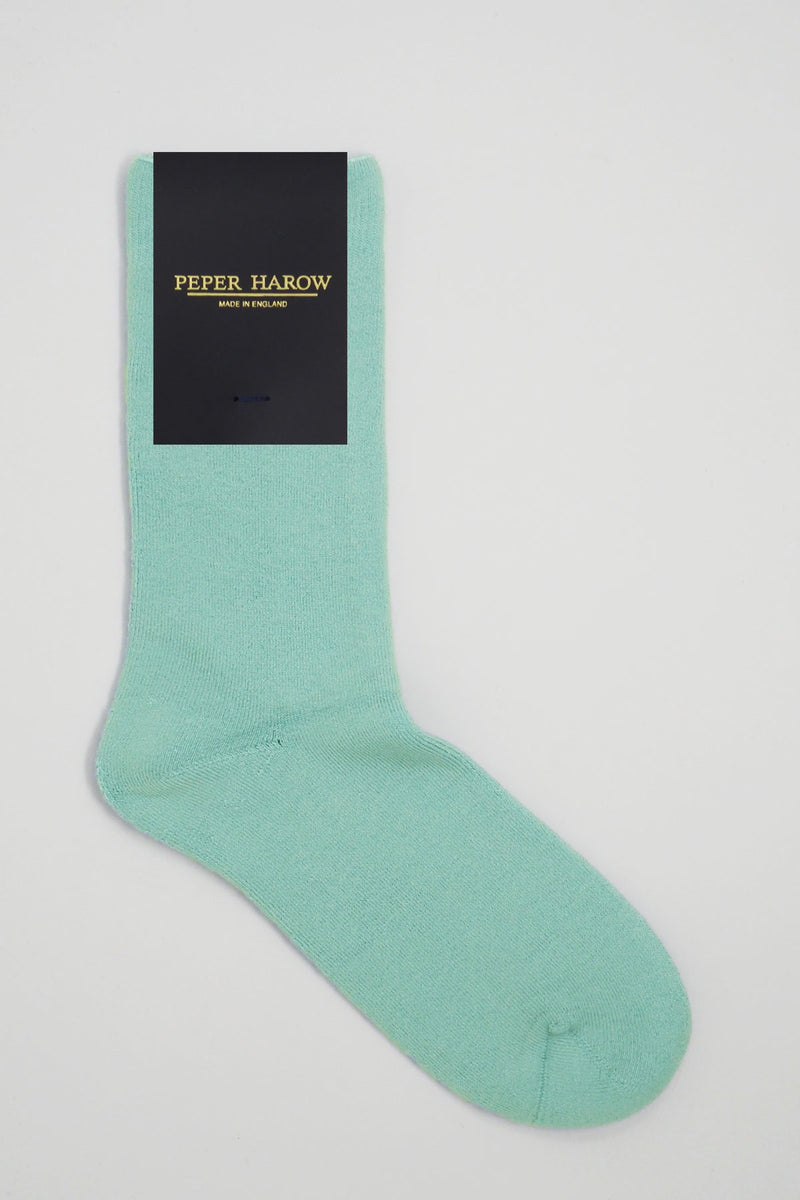 Peper Harow women's blue Plain luxury bed socks in packaging
