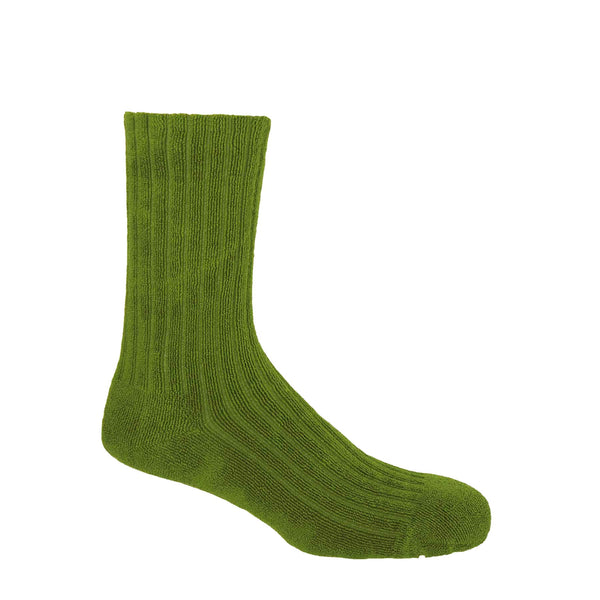 Ribbed Men's Bed Socks - Green