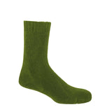 Ribbed Cuff Men's Bed Socks - Green