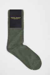 Ribbed Cuff Men's Bed Socks - Grey