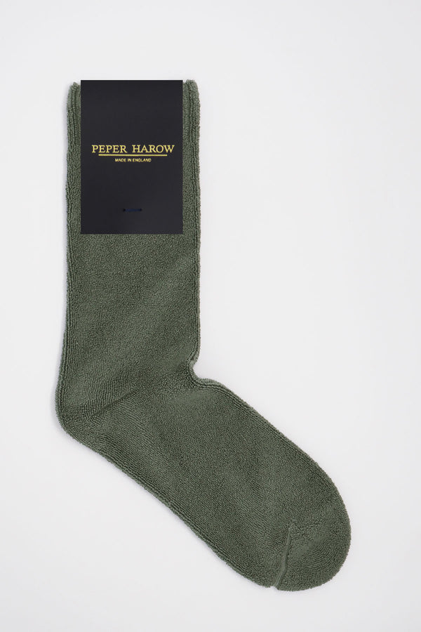 Ribbed Cuff Women's Bed Socks - Grey