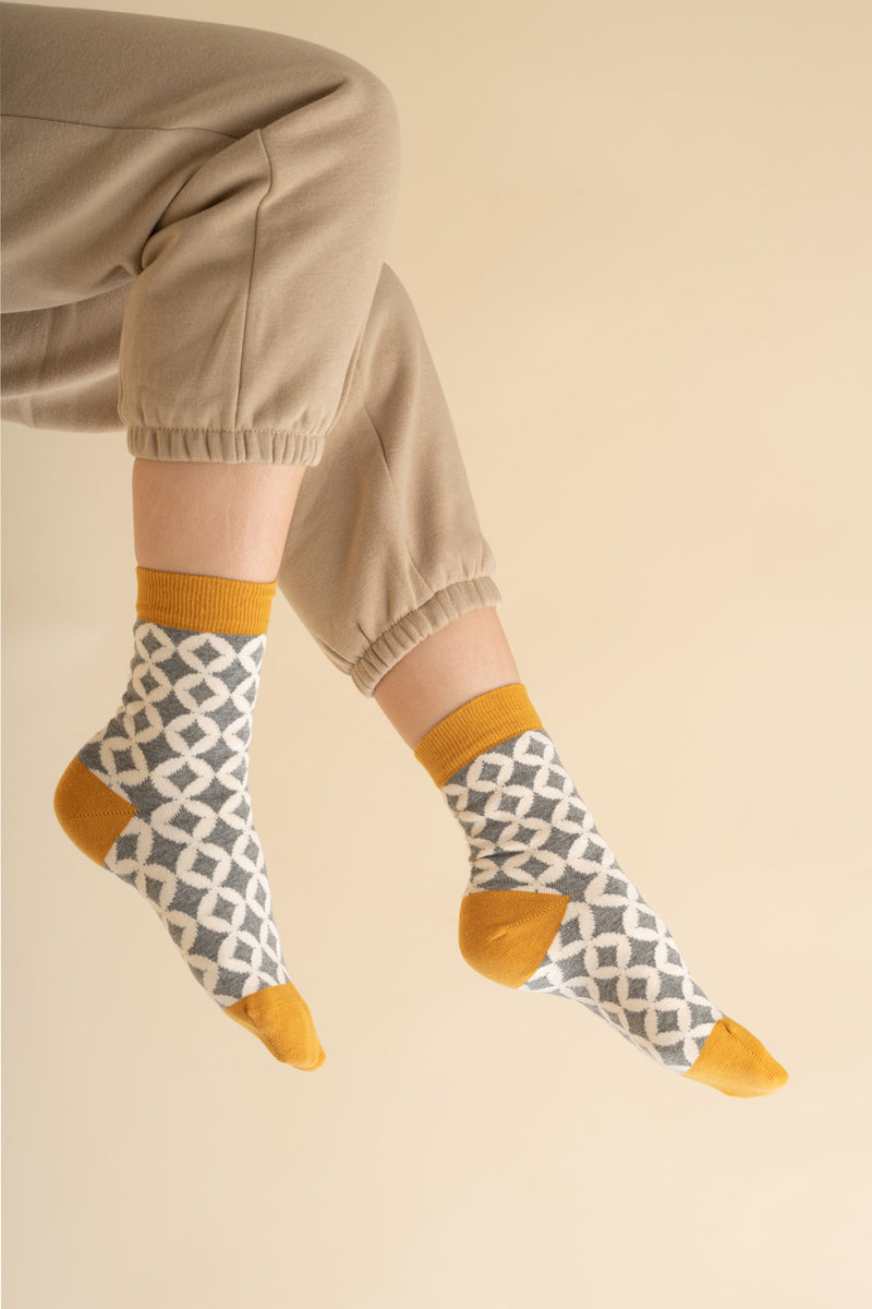 Mosaic Women's Socks - Grey