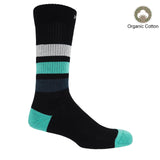 Peper Harow black Striped Sport men's luxury organic cotton socks