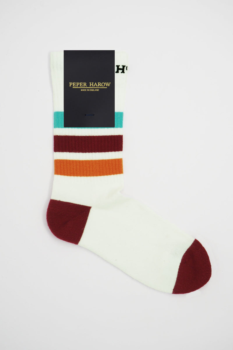 Peper Harow white organic cotton women's sport socks in packaging