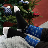 Snowflake Men's Socks - Blue