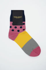 Peper Harow navy Mayfair women's luxury socks in Packaging