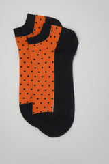 Polka Men's Organic Trainer Socks Bundle - White & Orange
