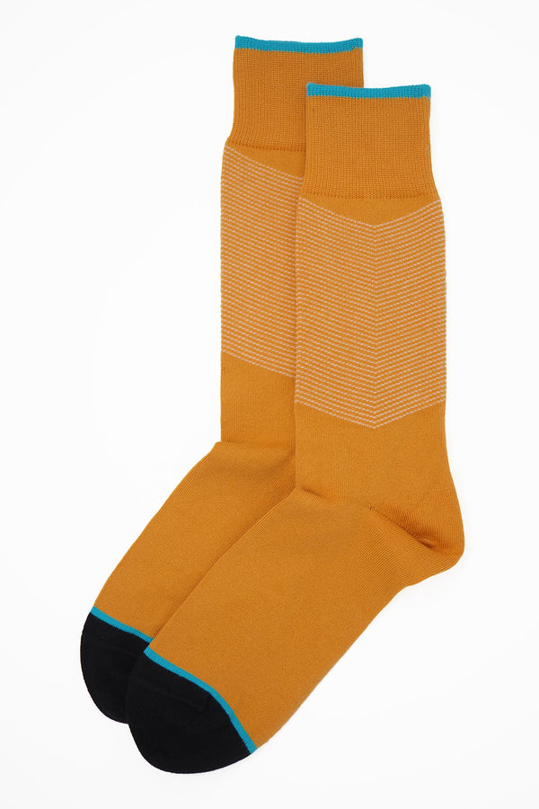 Chevron Men's Socks - Amber