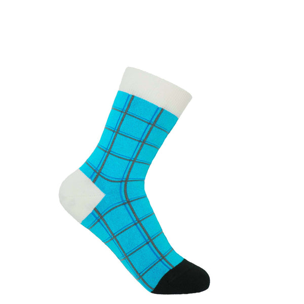 Grid Women's Socks - Aqua