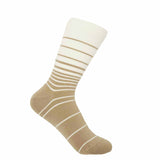 Peper Harow beige Retro Stripe women's luxury socks
