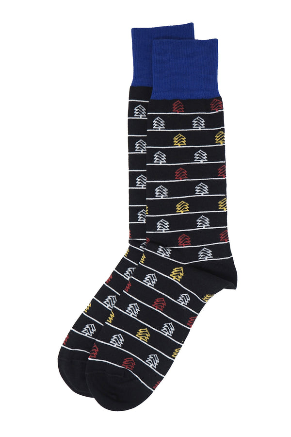 Christmas Tree Men's Socks - Black