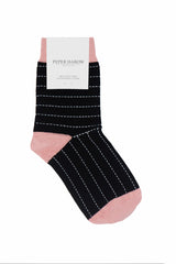 Peper Harow black Dash ladies luxury socks in packaging