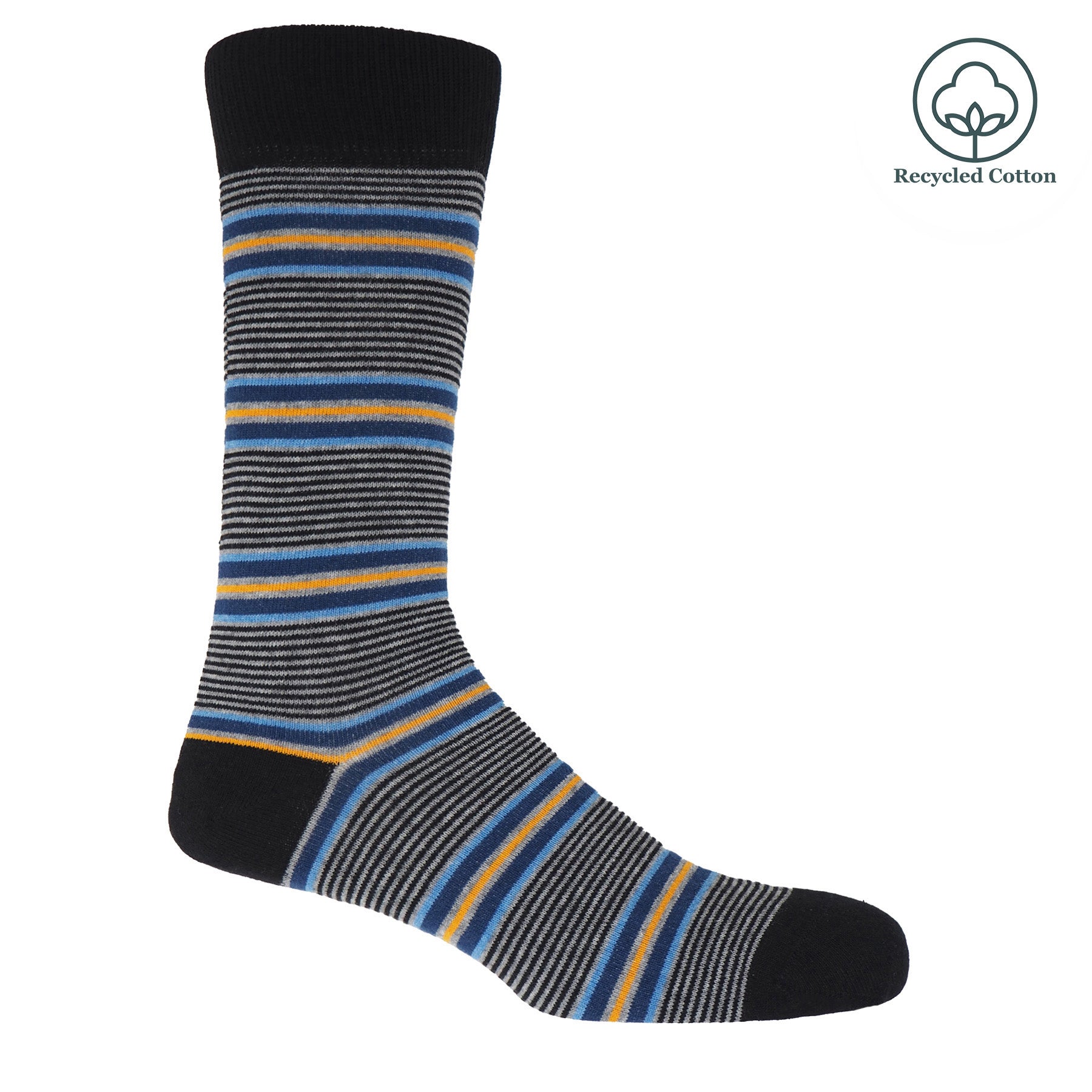 Multistripe Men's Socks Black Peper Harow