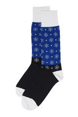 Snowflake Men's Socks - Blue