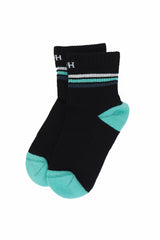 Quarter Crew Organic Women's Sport Socks - Black