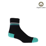 Quarter Crew Organic Men's Sport Socks - Black