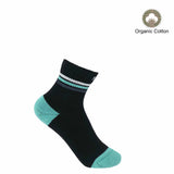 Quarter Crew Organic Women's Sport Socks - Black