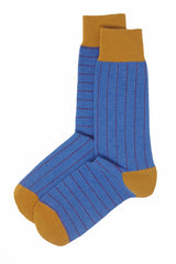 Peper Harow blue Dash men's luxury socks topshot