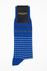Grad Polka Men's Socks - Blue