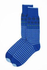 Grad Polka Men's Socks - Blue