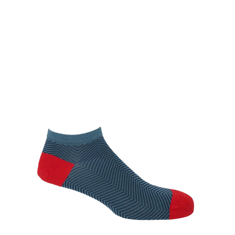 Lux Taylor Men's Trainer Socks - Blue – Peper Harow