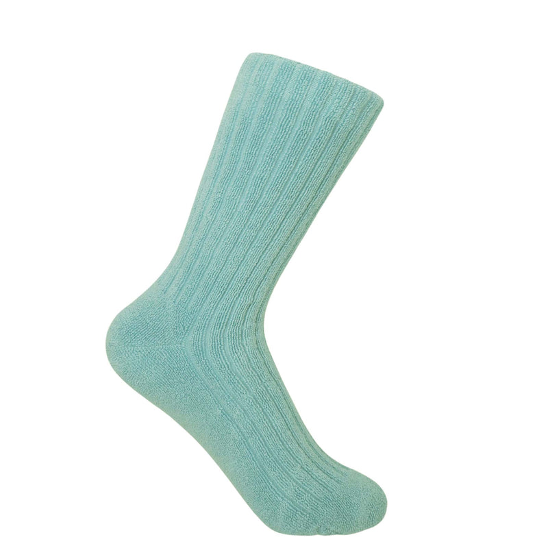 Ribbed Women's Bed Socks - Blue