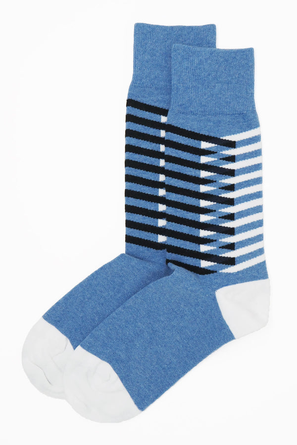 Two pairs of Peper Harow blue Symmetry men's luxury socks