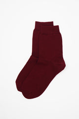 Peper Harow burgundy Classic women's luxury socks topshot