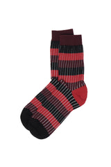 Peper Harow red Chord women's luxury socks topshot