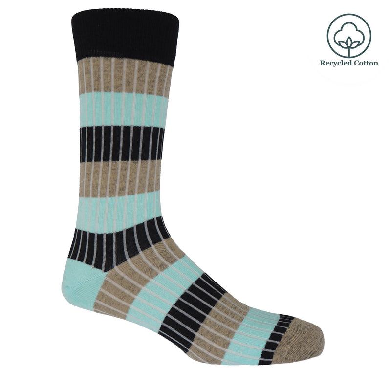 Peper Harow turquoise Chord men's luxury socks