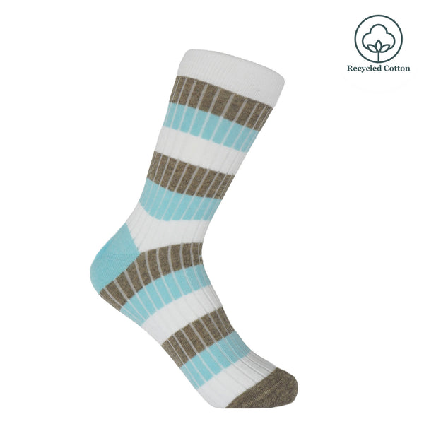 Peper Harow turquoise Chord women's luxury socks