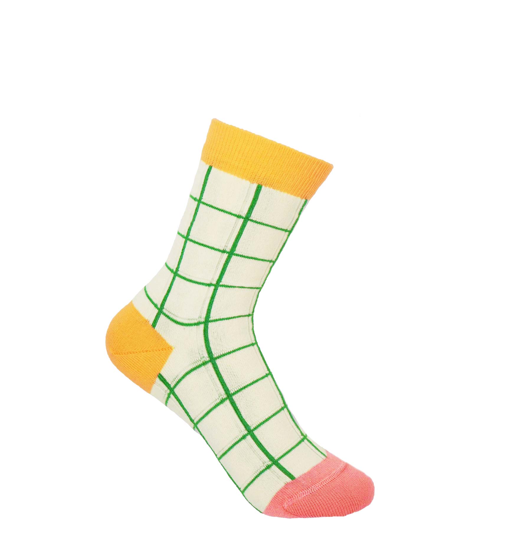 Grid Women's Socks Cream Peper Harow