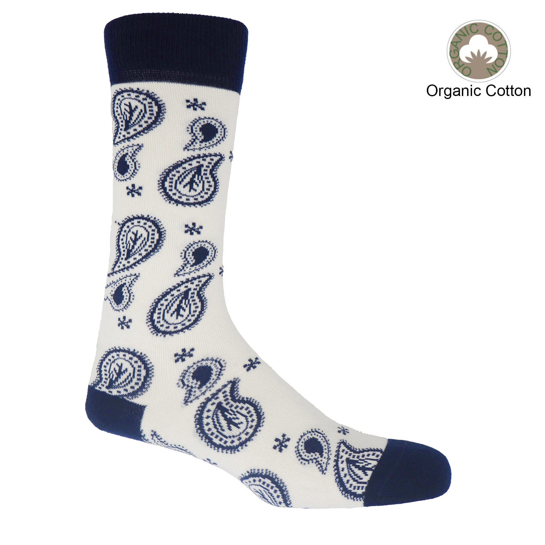 Paisley Men's Socks Cream Peper Harow
