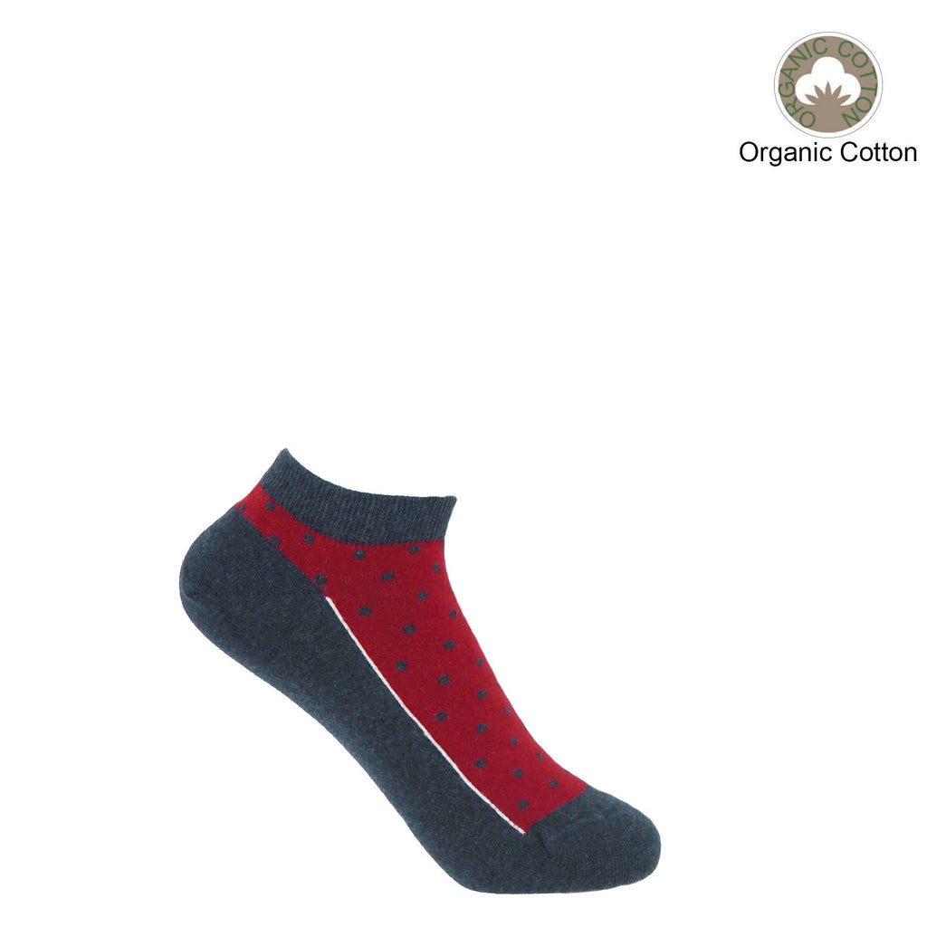 Polka Organic Trainer Socks Denim