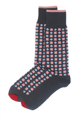 Two pairs of Peper Harow grey Diamonds men's luxury socks